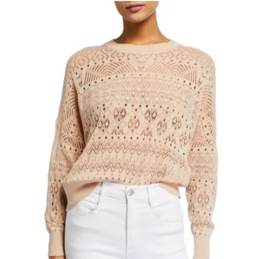IRO Peach Pointelle Knit Sweater